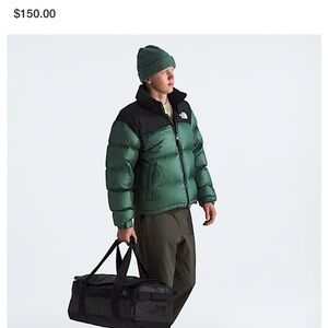 The North Face Black and White Duffel Bag